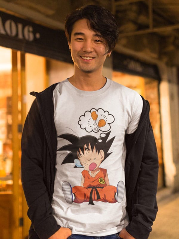 Camiseta Dragon Ball hambriento Goku