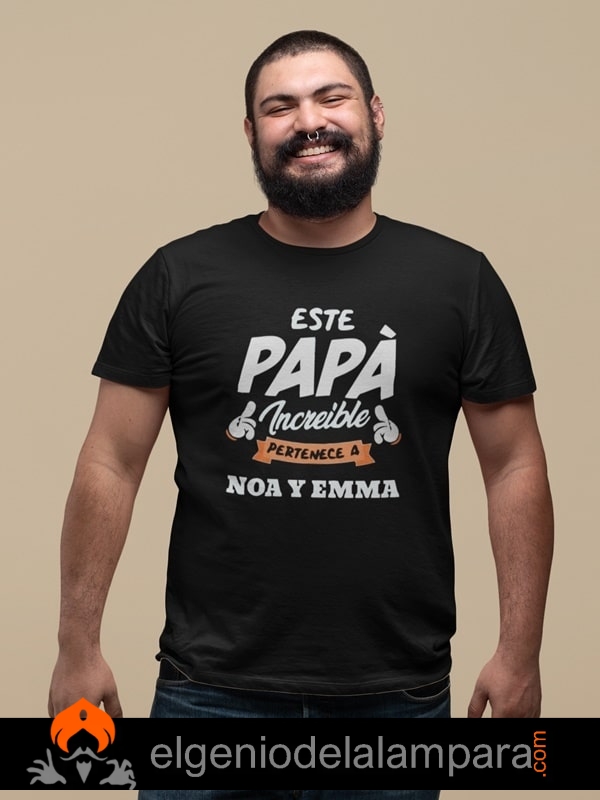 camiseta dia del padre nombres personalizados