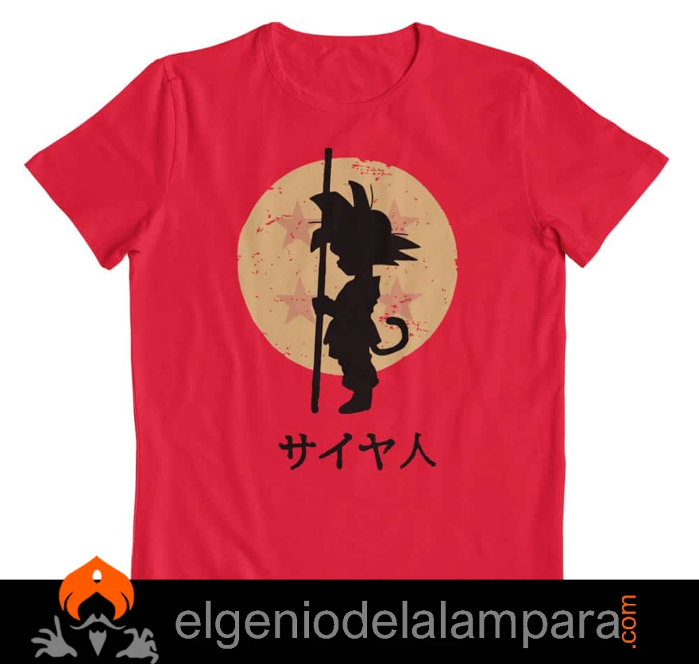 Camiseta Dragon Ball el pequeño Goku roja