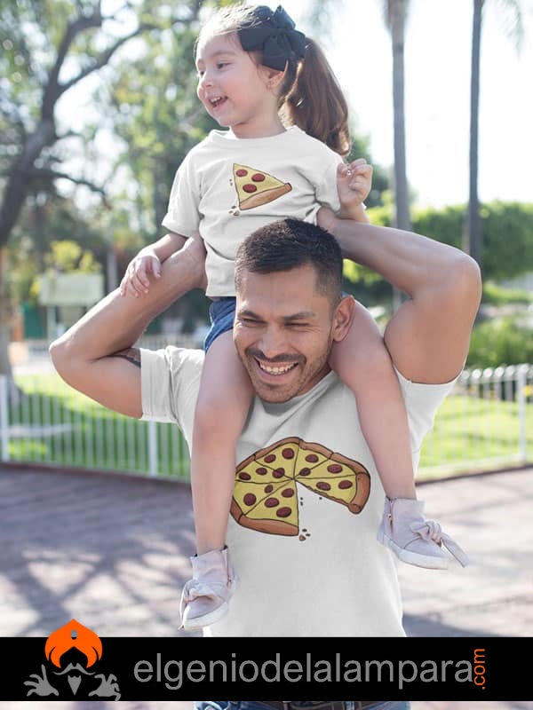 sequía Faial Púrpura Kit 2 camisetas padre e hijo pizza y porción a precio reducido ✓