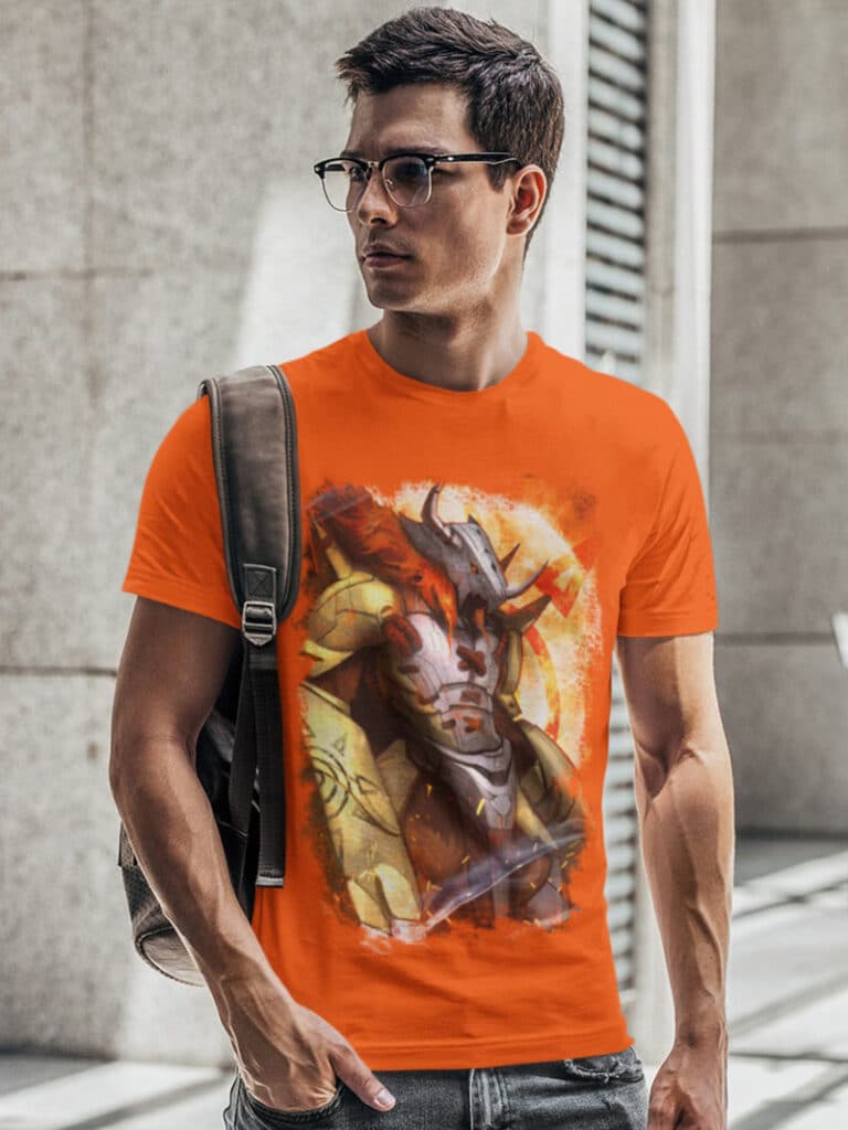 Camiseta Digimon ultradigievolucion naranja