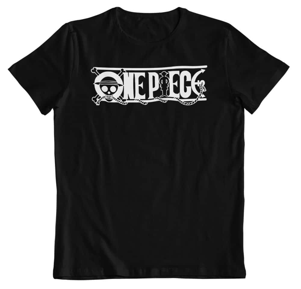 Camiseta One Piece logo negra