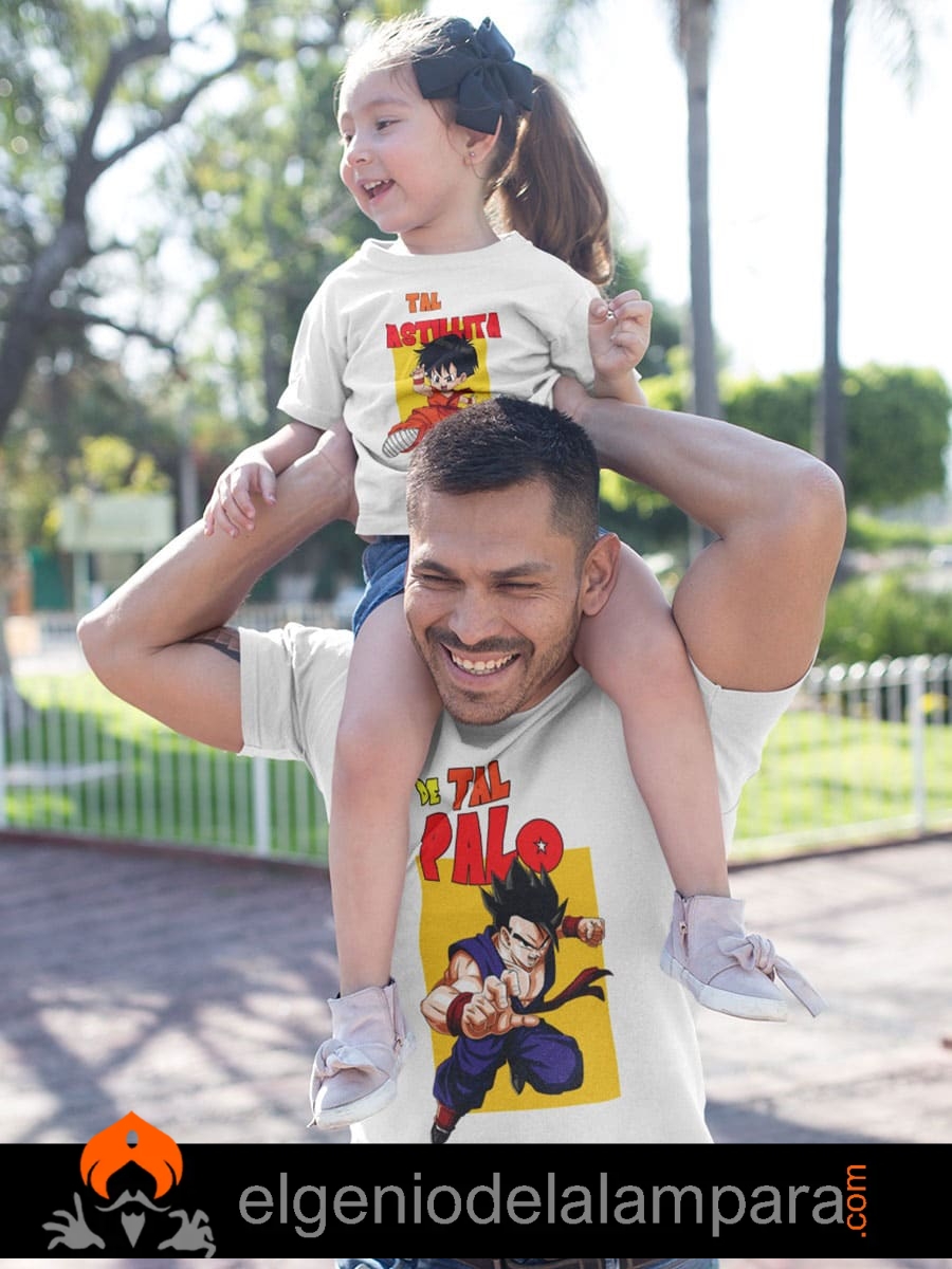 Kit camisetas padre e hija dragon ball Gohan y Pan