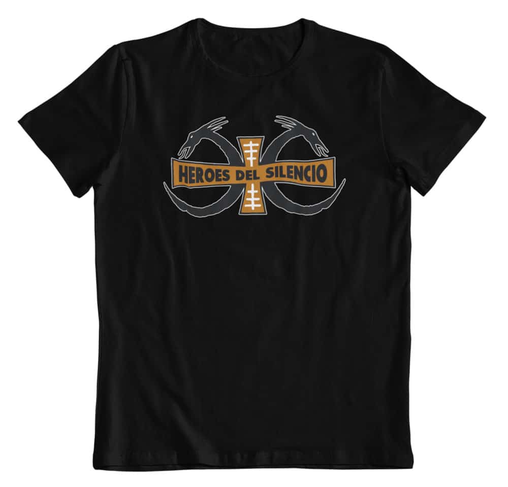 Camiseta emblema Héroes del silencio negra