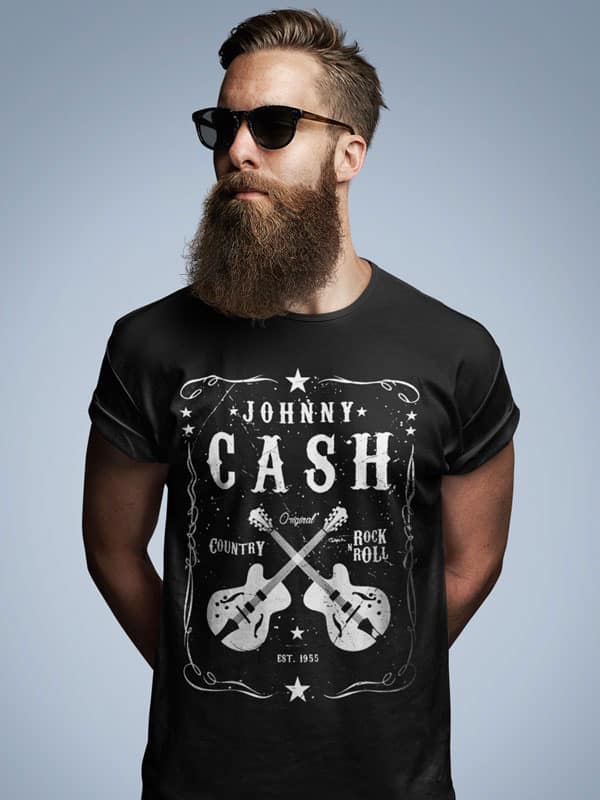 Camiseta Johny Cash modelo