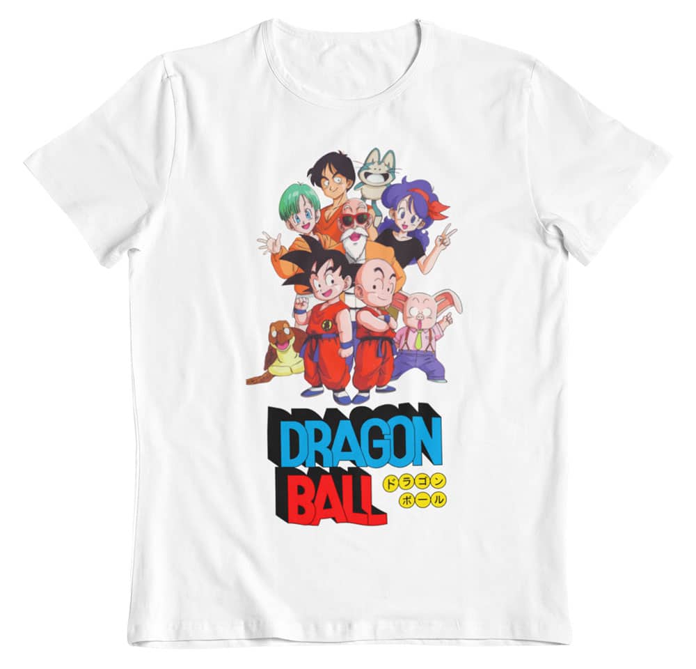 Camiseta Dragon Ball Goku y sus amigos blanca