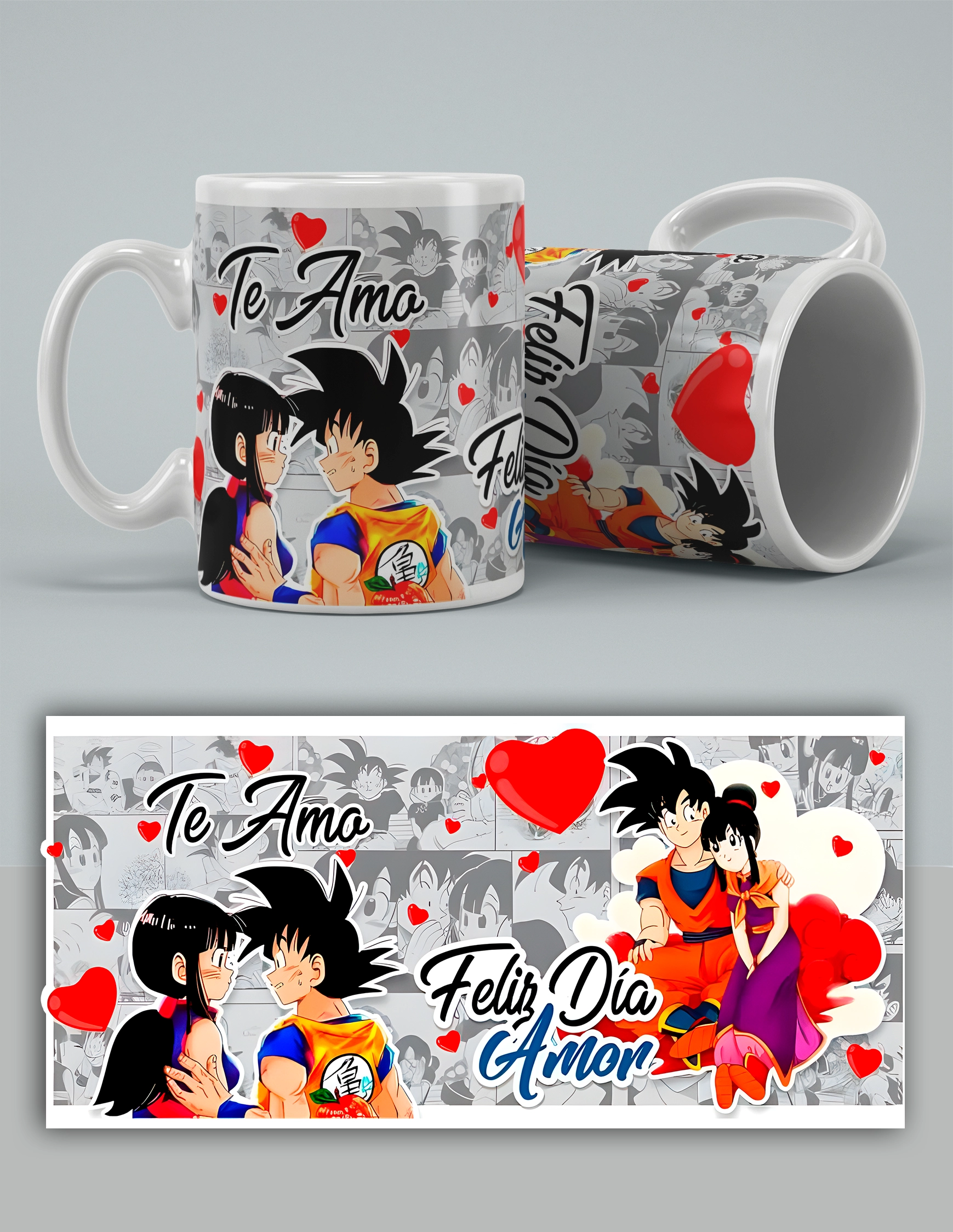 taza dragon ball feliz dia amor
