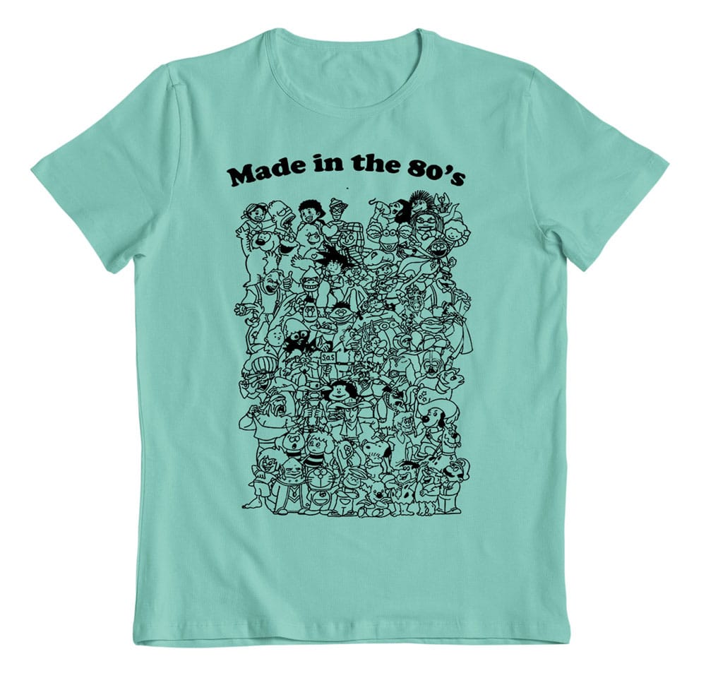 Camiseta animes made in the 80´S aqua