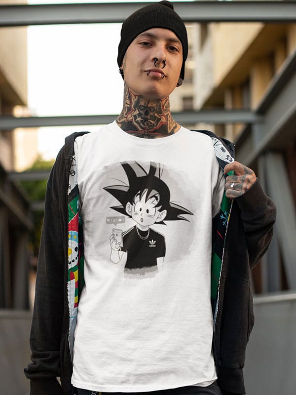 Camiseta Goku instagrammer modelo