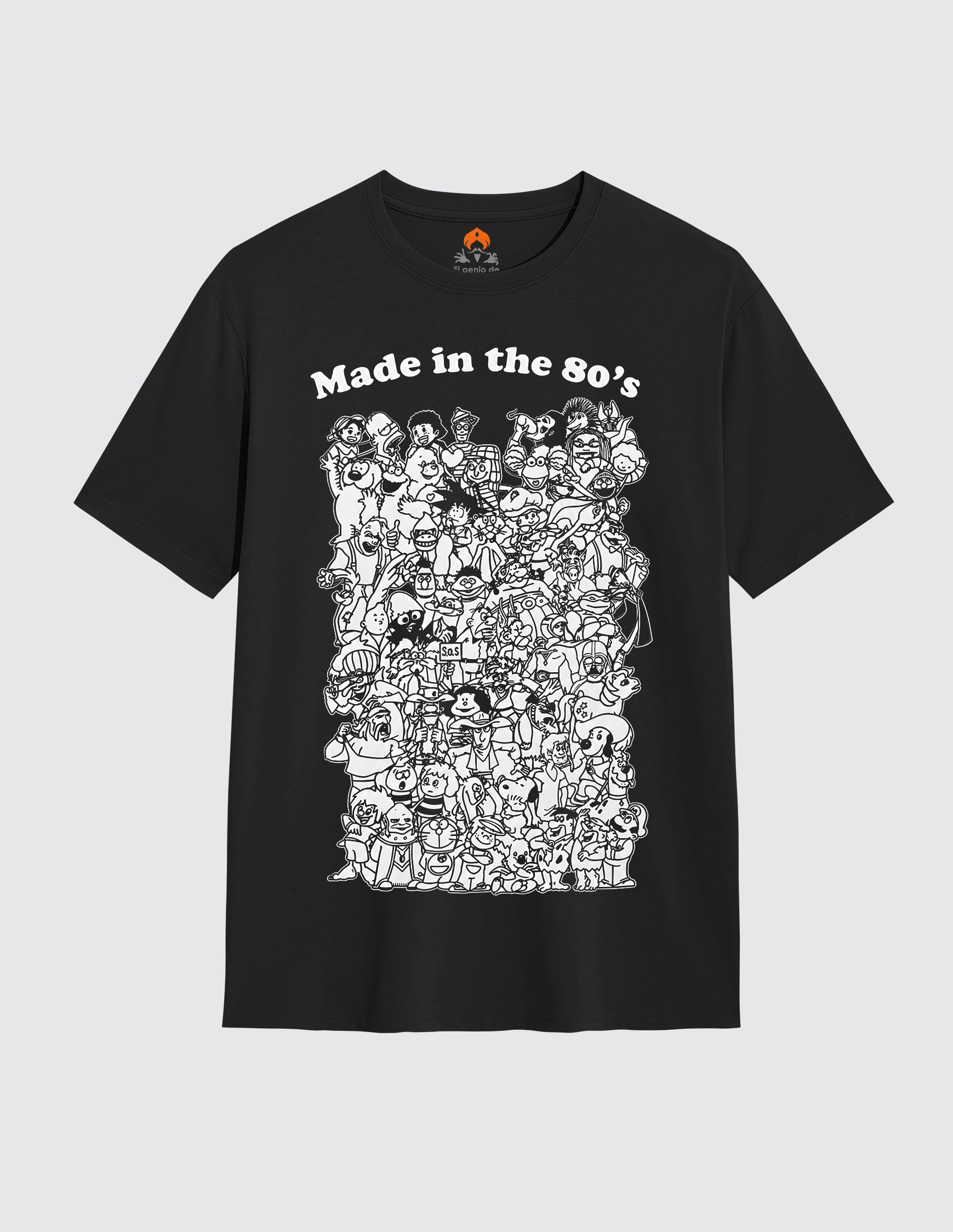 camiseta made in the 80 negra