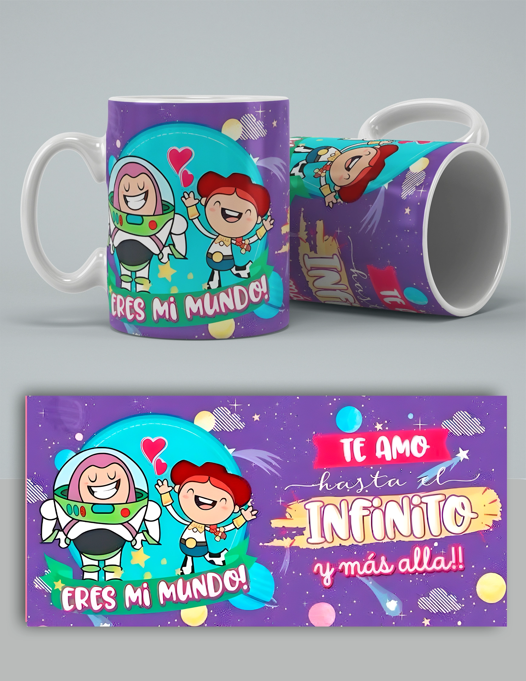taza te quiero hasta el infinito y más allá