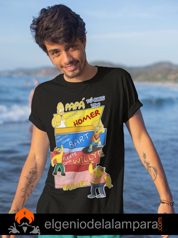 Camiseta día del padre los Simpson en impresión digital