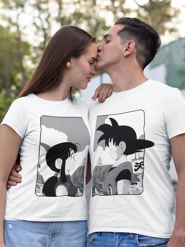 Prisionero serie Canadá Goku y Chichi la promesa Dragon Ball pack 2 camisetas