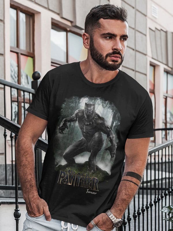 Camiseta Black Panther forever modelo