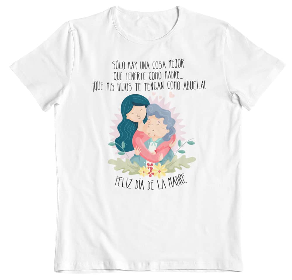 Camiseta madre y abuela día de la madre blanco