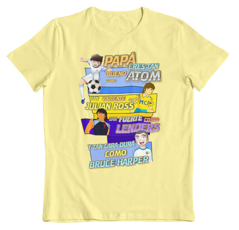 Camiseta día del padre Oliver y Benji amarillo