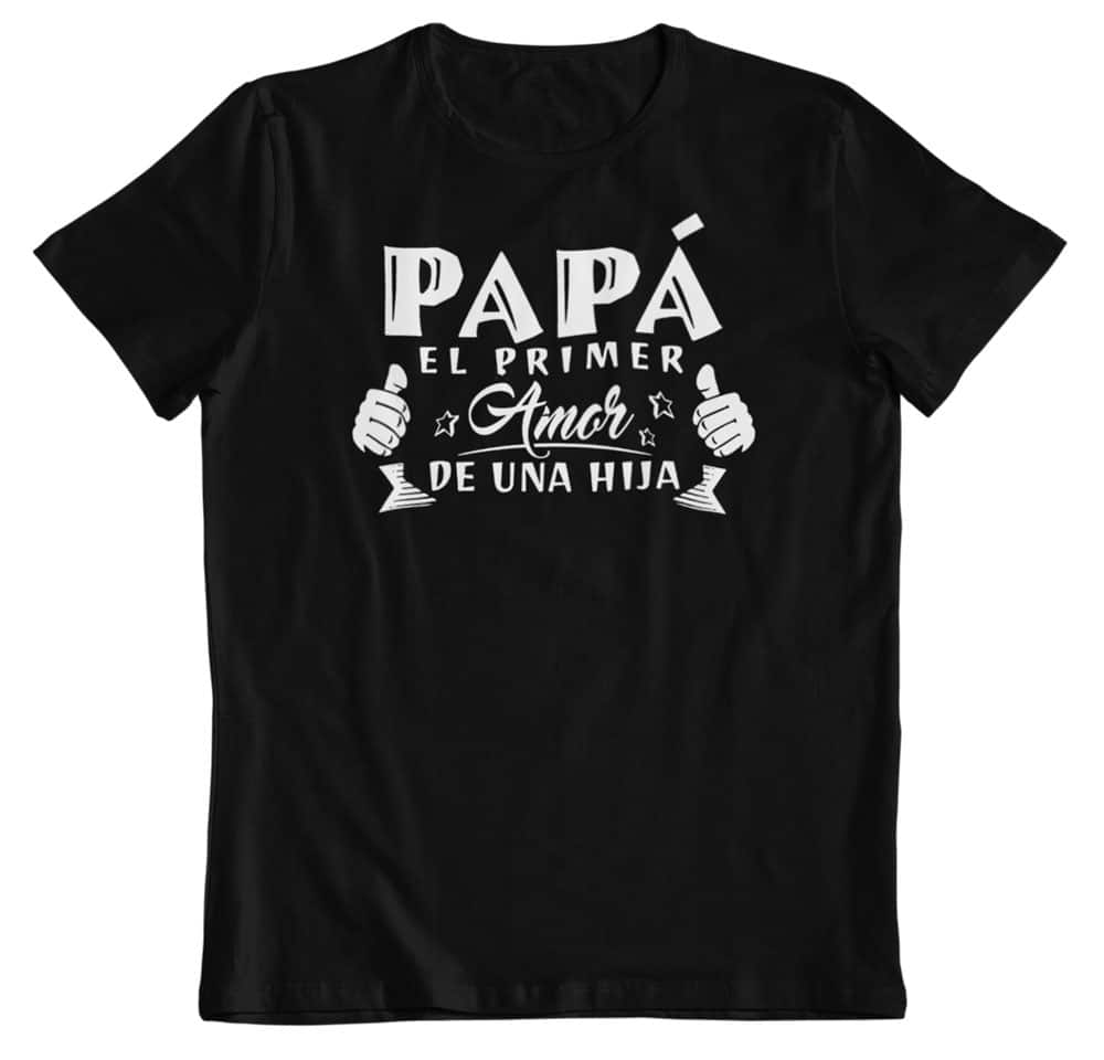 Camiseta día del padre primer amor negro
