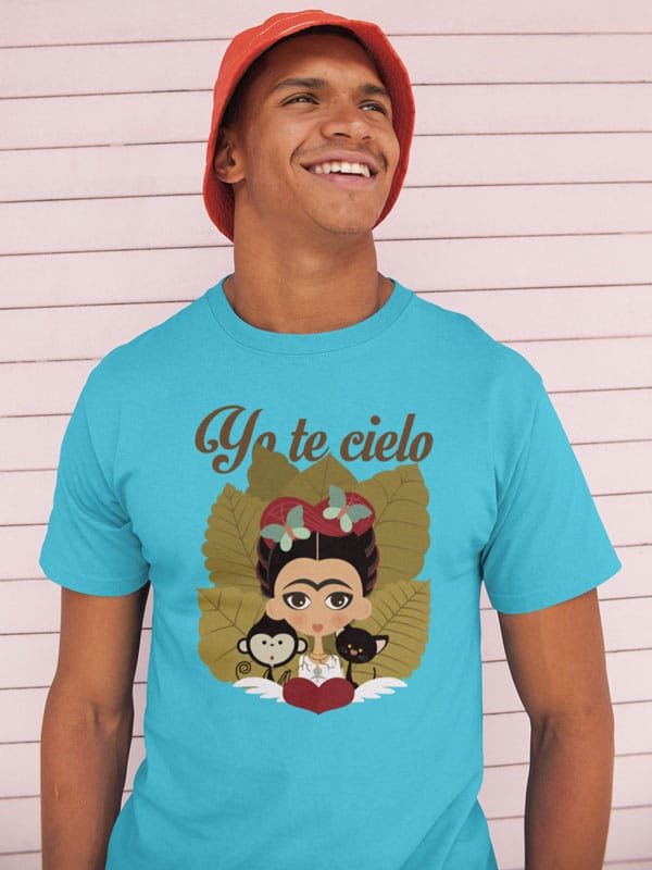 Camiseta Frida Kahlo yo te cielo azul atolon
