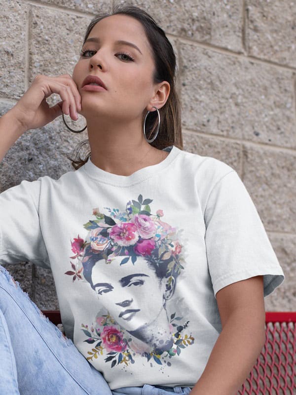 Camiseta pinceladas de Frida