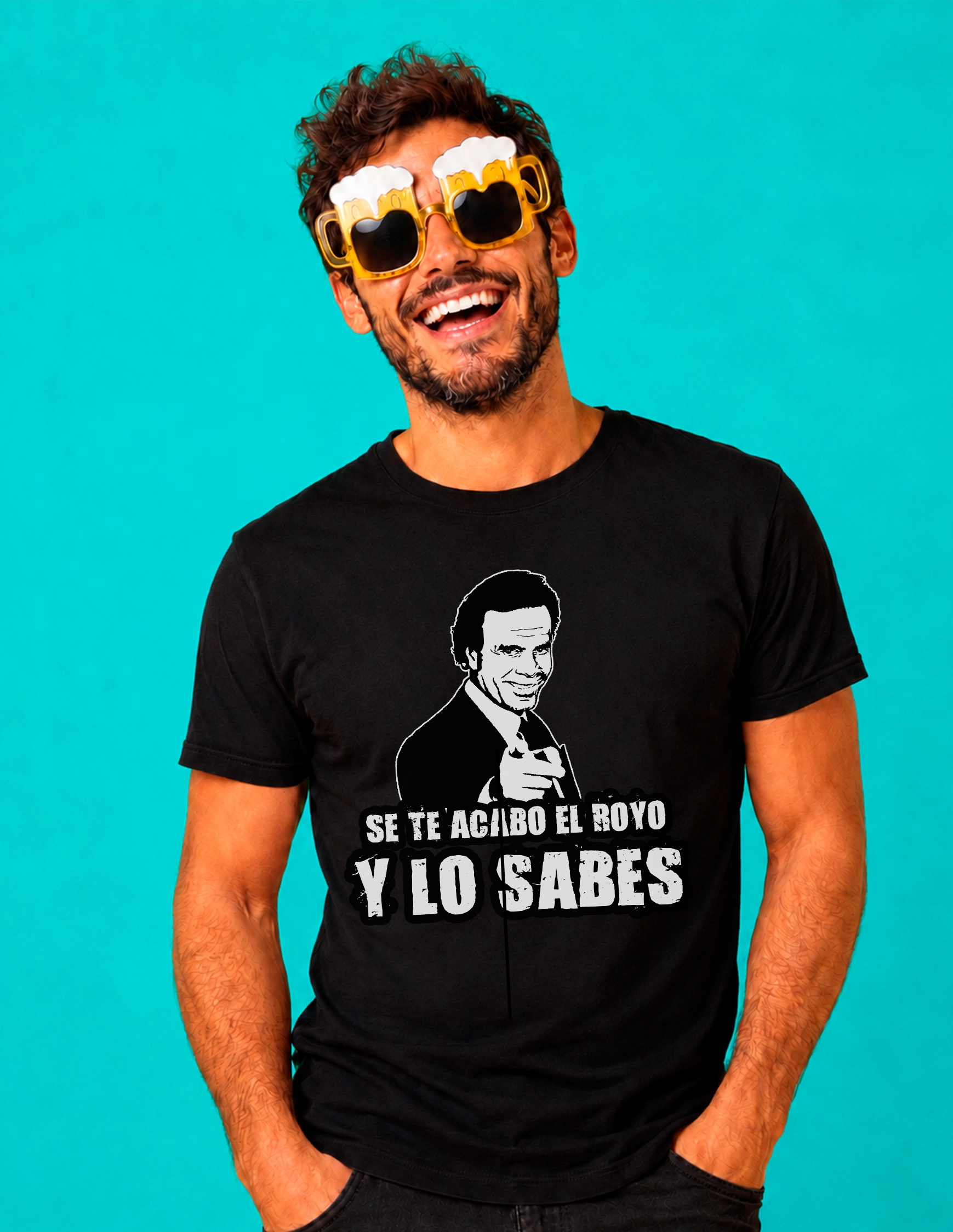 Camiseta despedida se te acabó el royo y lo sabes negra