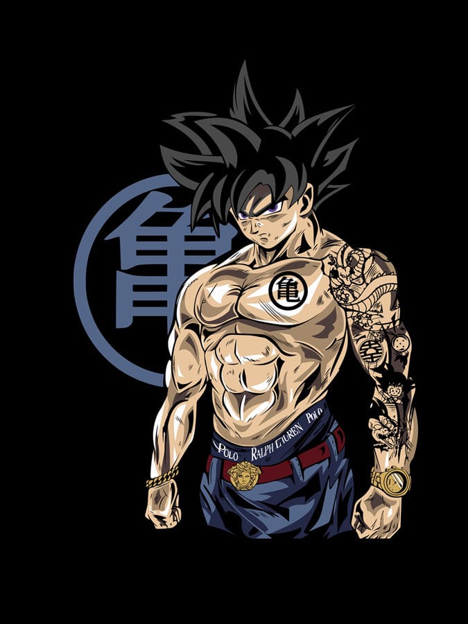 Camiseta Dragon Ball Goku tatto diseno
