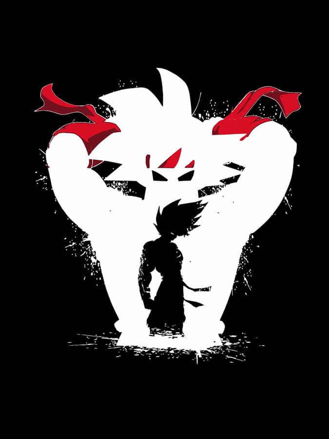 Camiseta Dragon Ball la sombra de Bardock diseno