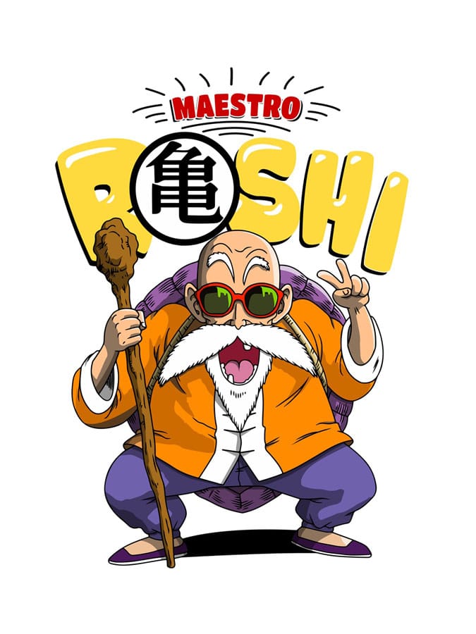 Camiseta Dragon Ball maestro Roshi diseno
