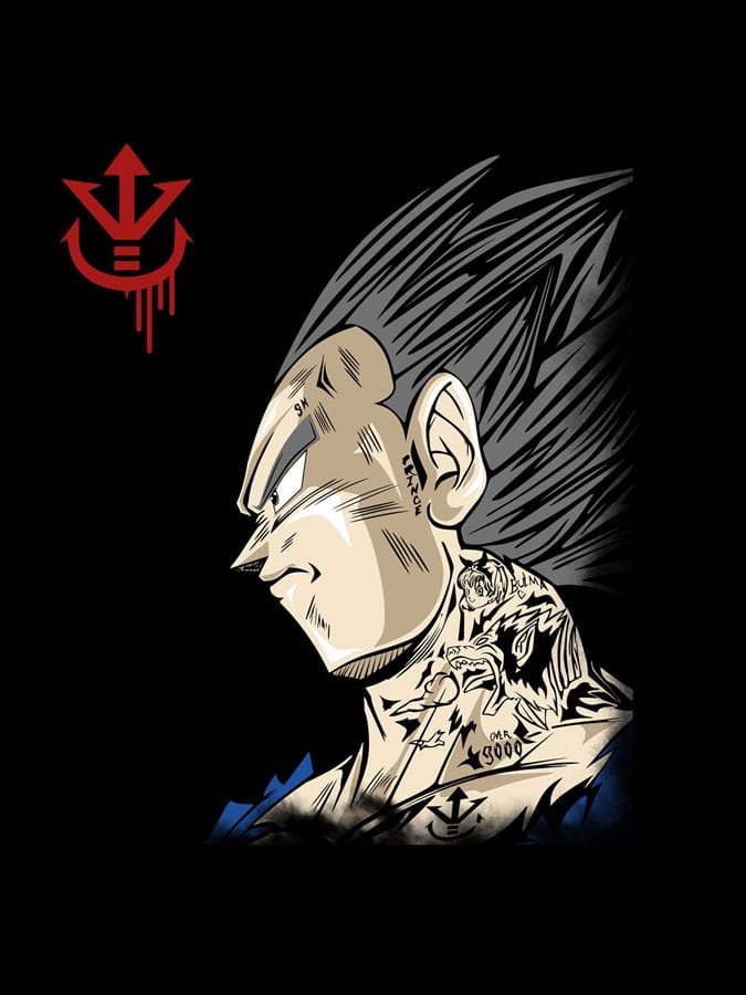 Camiseta Dragon Ball Vegeta tatto saiyan diseno