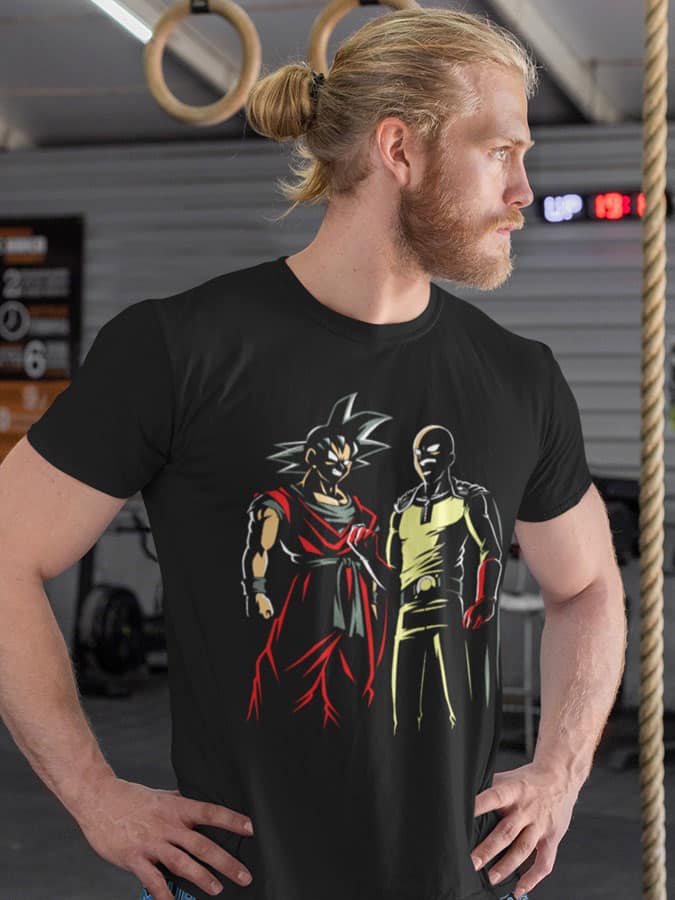 Camiseta Goku y One Puch Man