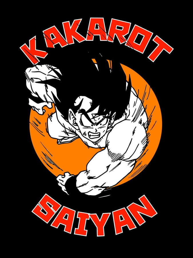 Camiseta Kakarot Saiyan diseno
