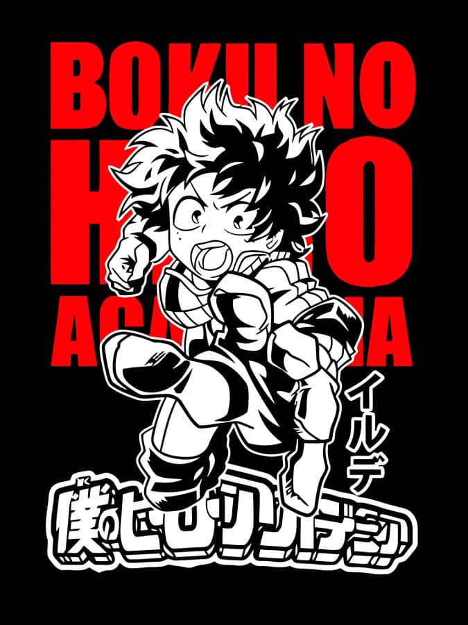 Camiseta My Hero Academia Boku no Hero diseno