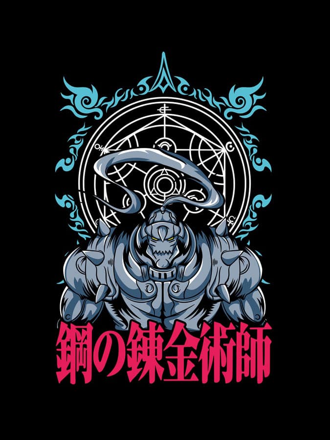camiseta Fullmetal Alchemist Alphonse Elric diseno