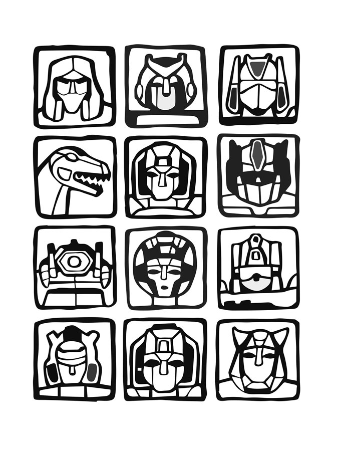 Camiseta Mazinger Z iconos robots