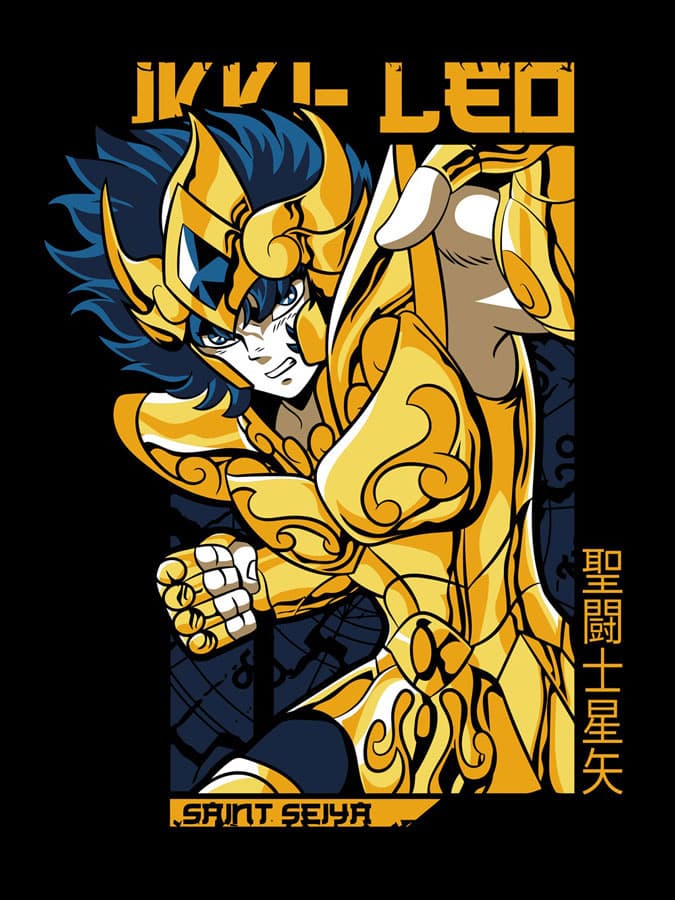 Camiseta Ikki de Phoenix Leo Saint Seiya diseno