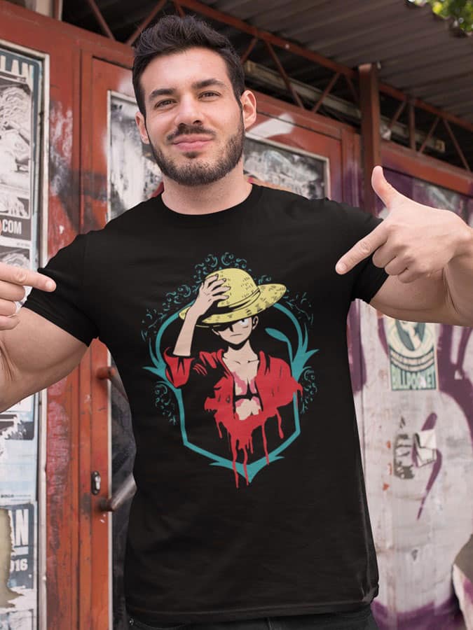 Mirar fijamente embrague ladrar Camiseta Luffy One Piece | Impresion en DTG de camisetas Anime ✓