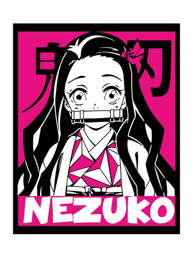 Camiseta Nezuko kimetsu no Yaiba diseno