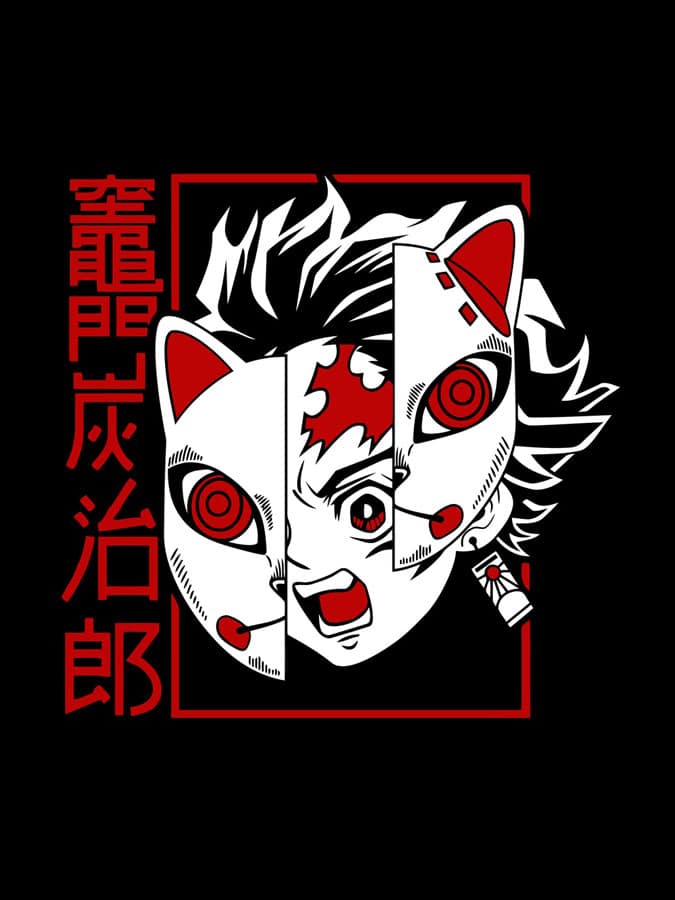 camiseta tanjiro kamado mask kimetsu no yaiba