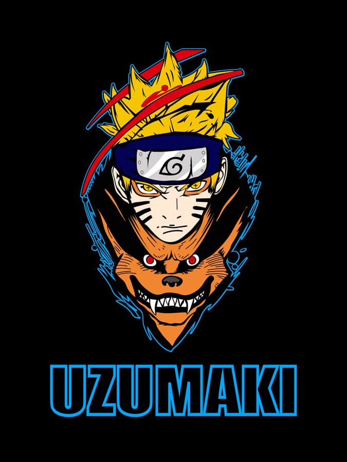 Camiseta Uzumaki Naruto diseno