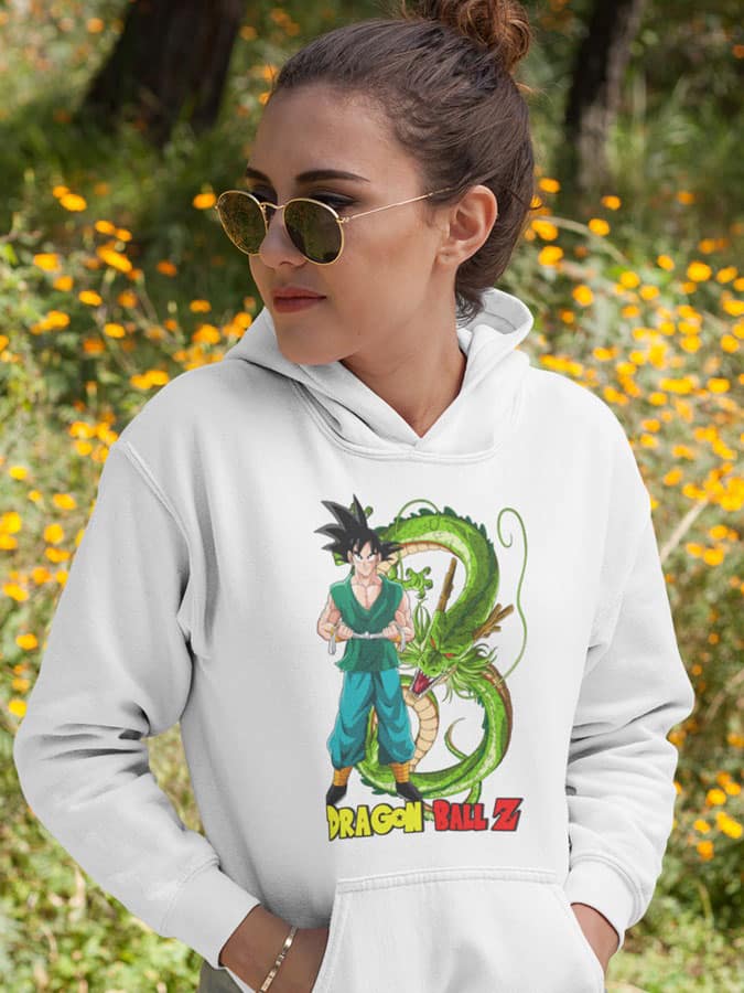 Sudadera Goku y el dragón capucha
