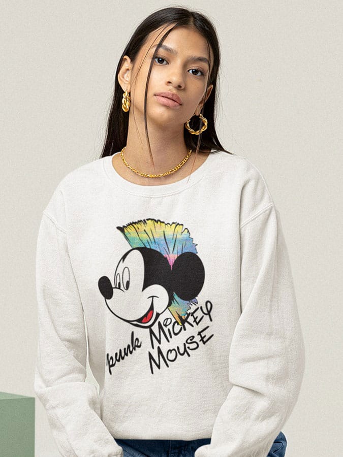 Sudadera Mickey Mouse punk sin capucha