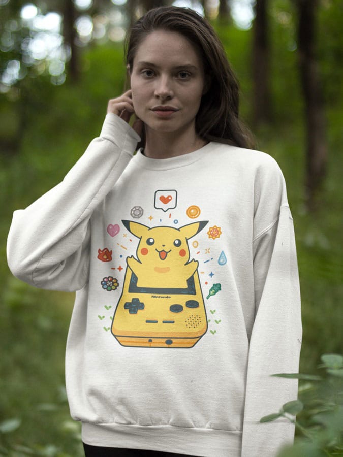 rizo haz Escritor Sudadera Pikachu game boy | Comprar sudaderas Pokemon TOP | ✓
