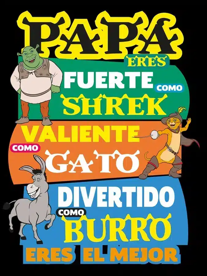 Camiseta Dia del Padre Shrek diseno