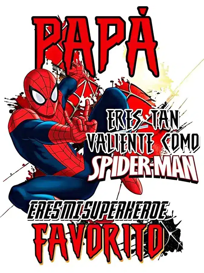 Camiseta día del padre Spiderman diseno