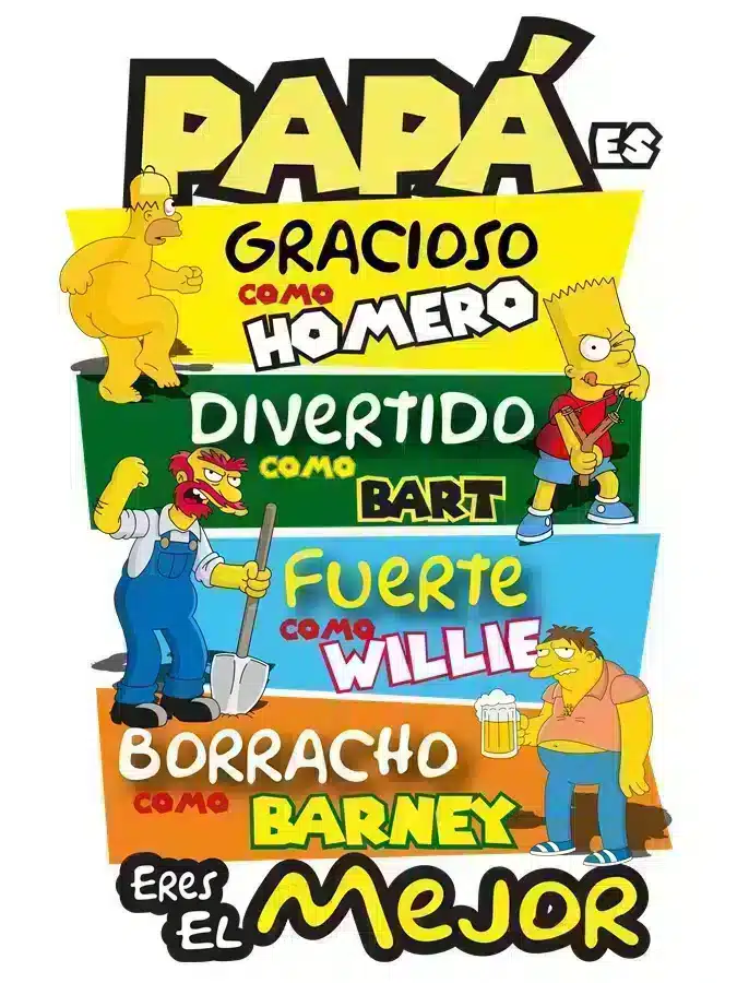 Camiseta Los Simpsons día del padre diseno
