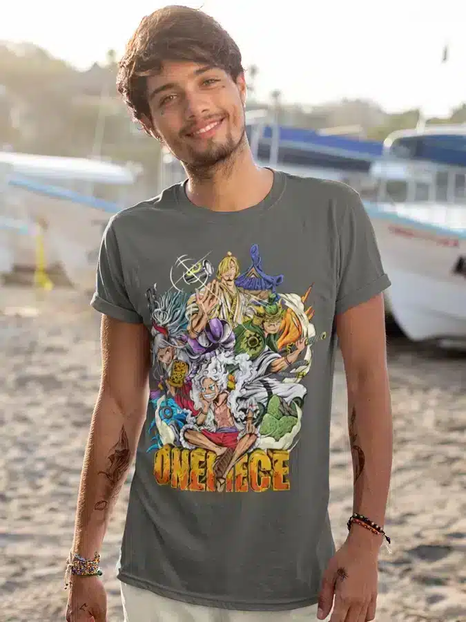 Camiseta One Piece la banda gris