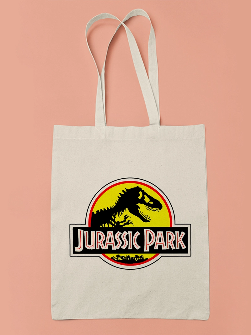 Bolsa de tela Jurassic Park beige