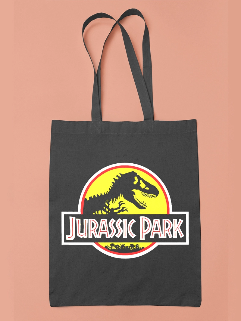 Bolsa de tela Jurassic Park negro