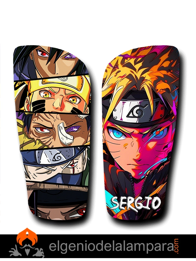 Espinilleras Naruto personalizadas con nombre