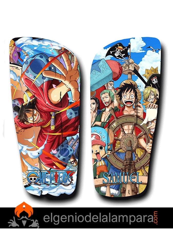 Espinilleras One Piece con nombre personalizado