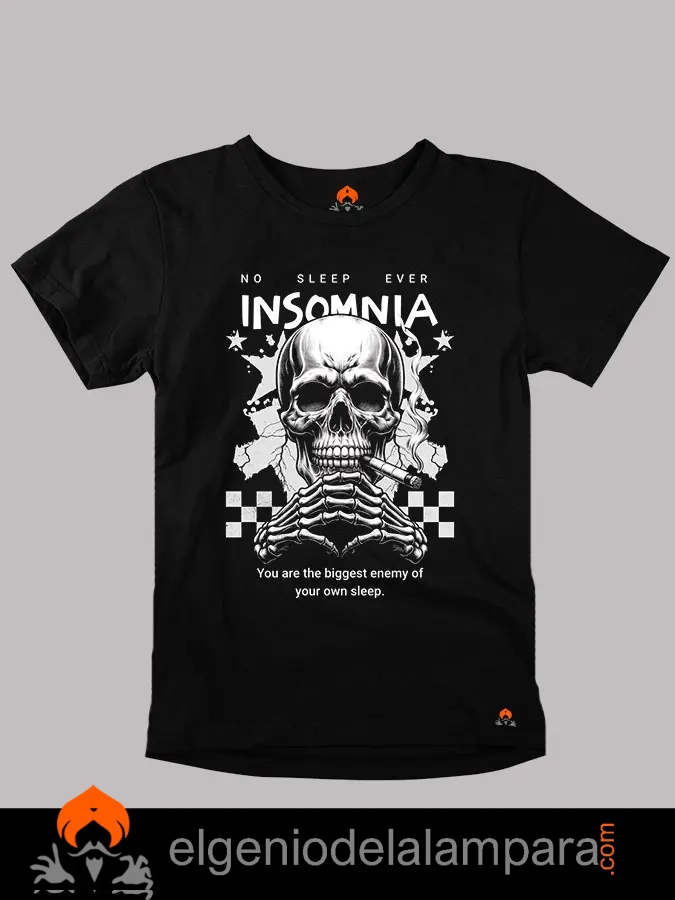 Camiseta calavera Insomnio